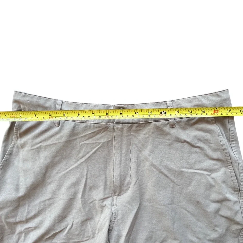 Faherty All Day Shorts Men 34 Khaki Tan Hybrid 7 Inch Inseam Casual Summer Beach